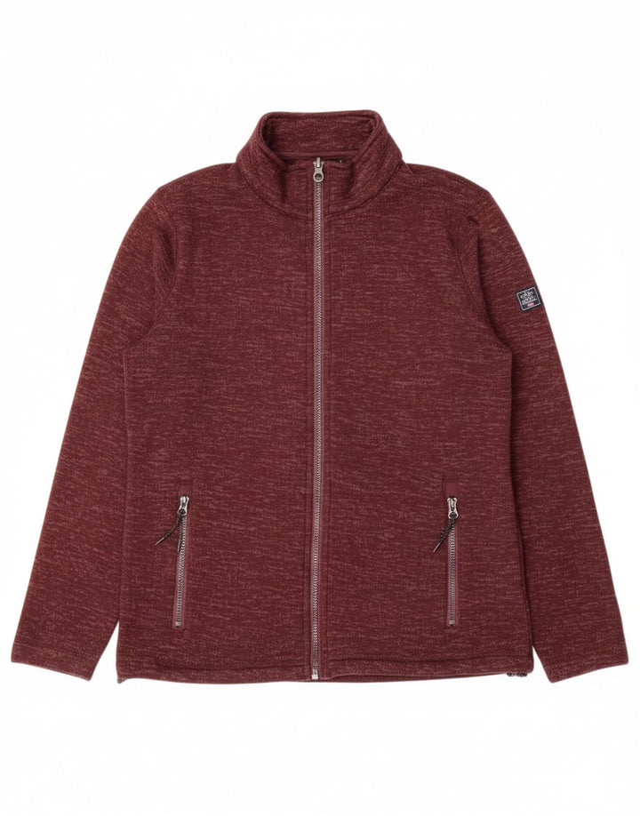 TOG 24 Womens Oversized Tracksuit Top Jacket UK 10 Small Burgundy Flecked