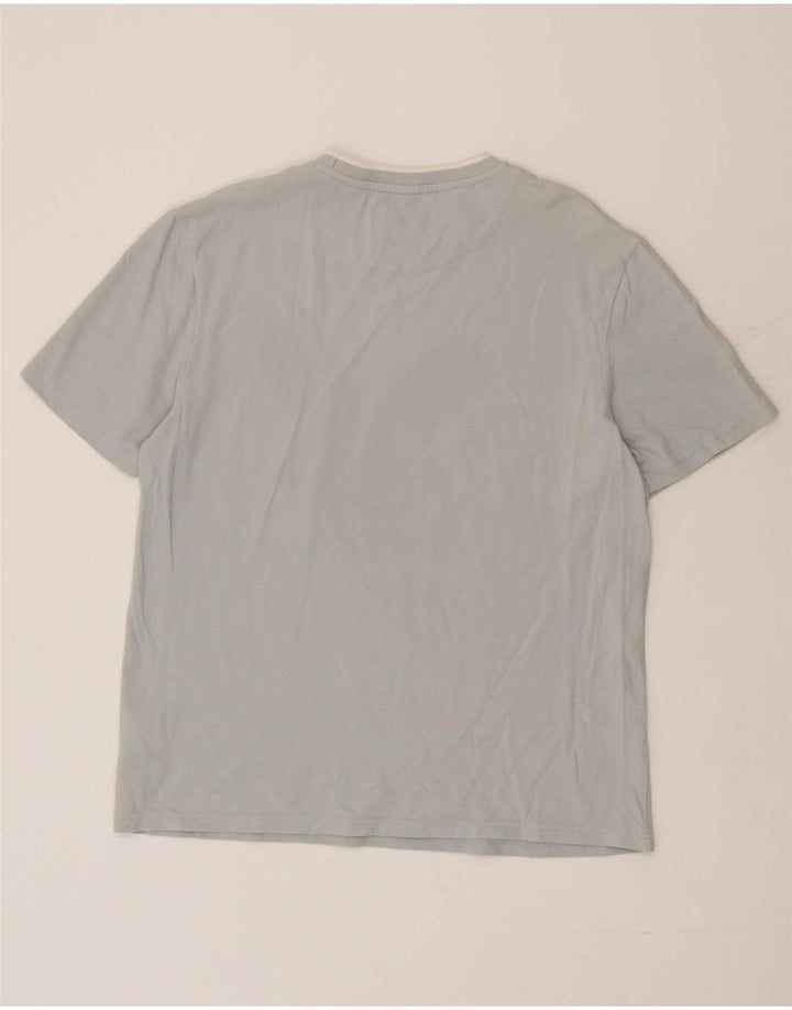 Lyle & Scott Herre Relaxed Fit grafisk T-shirt top mellemblå bomuld