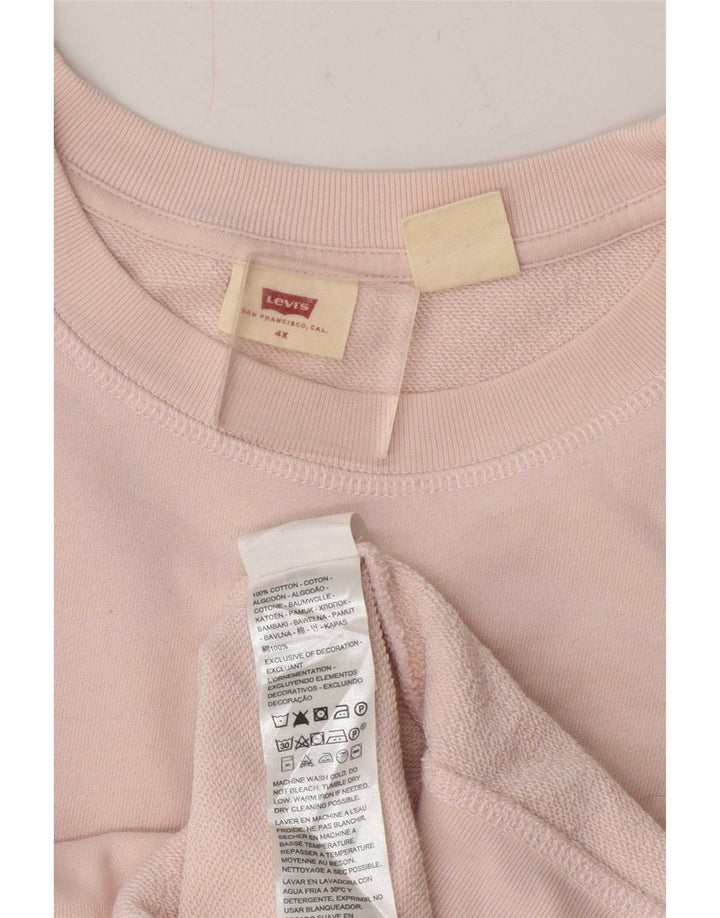 Levi's Dame Sweatshirt Jumper UK 24 4XL Pink Bomuld