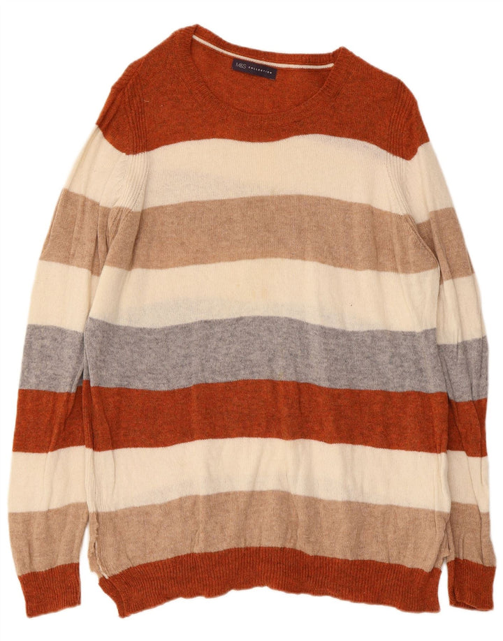 Marks & Spencer Dame Boat Neck Jumper Sweater UK 20 2XL Flerfarvet