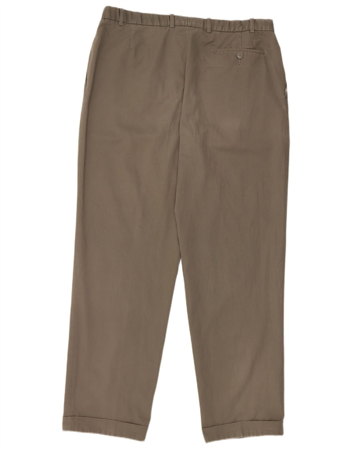Marks & Spencer Herre Pegged Suit Bukser W38 L33 Khaki Polyester