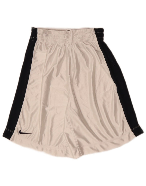 NIKE Sportsshorts med høj talje til drenge 7-8 år XS Hvid Colourblock Polyester