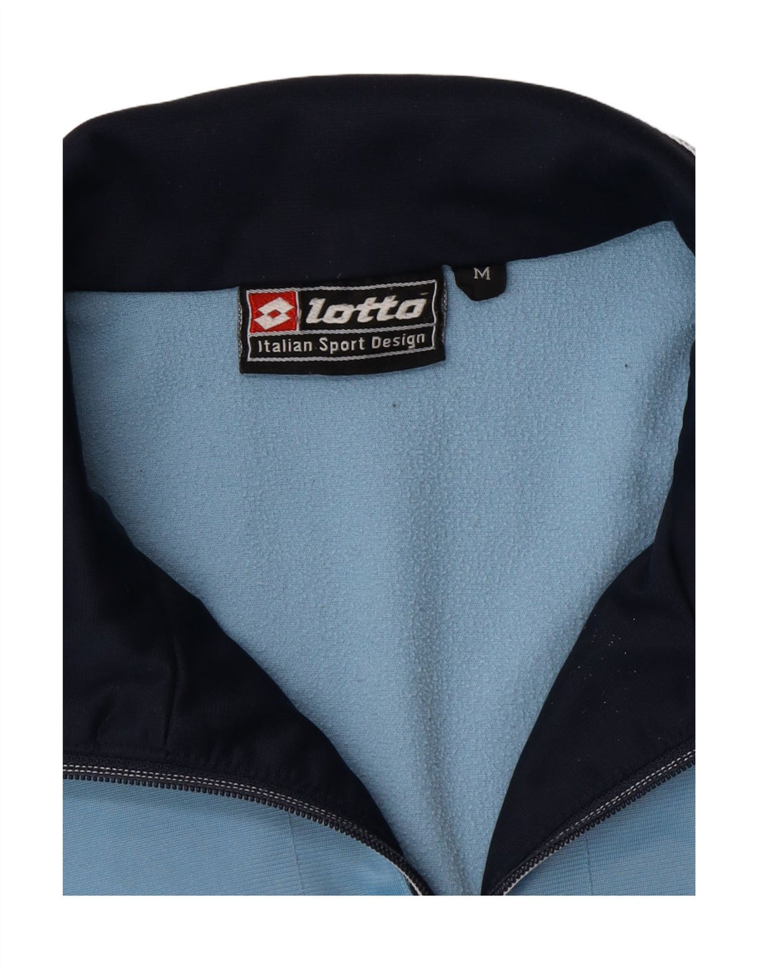LOTTO Womens Tracksuit Top Jacket UK 12 Medium Blue Polyester Sports
