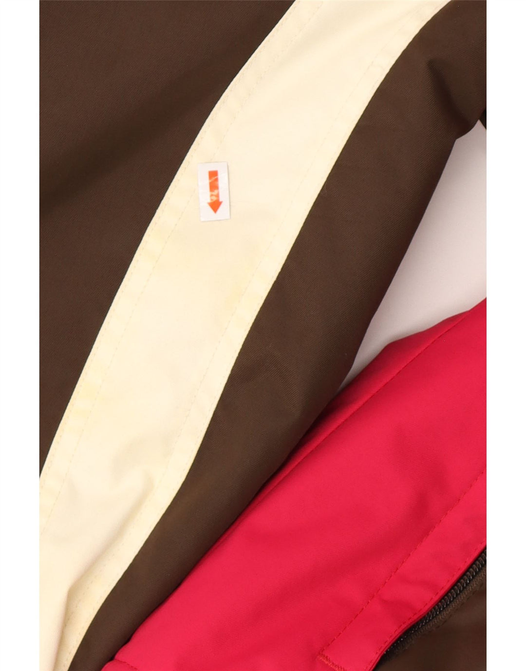 ANIMAL Dame Oversized hætte regnjakke UK 10 Small Brown Colourblock