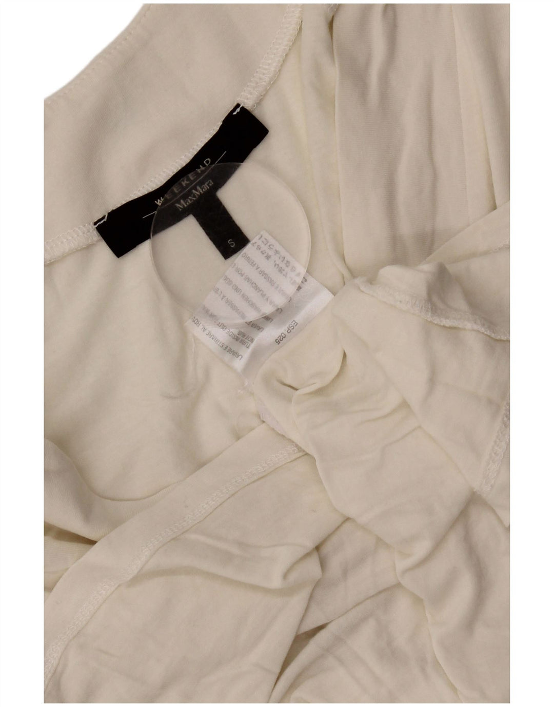 Max Mara Dame Weekend Kortærmet Bluse Top UK 10 Small White