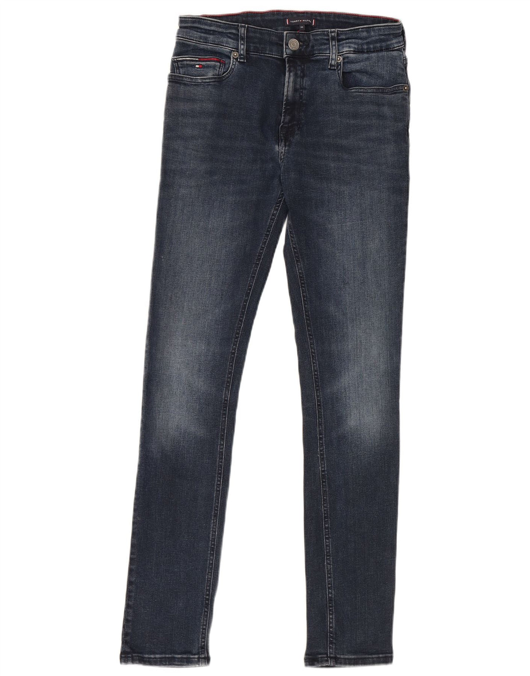 TOMMY HILFIGER Piger Skinny Jeans 13-14 år W28 L29 Marineblå Bomuld