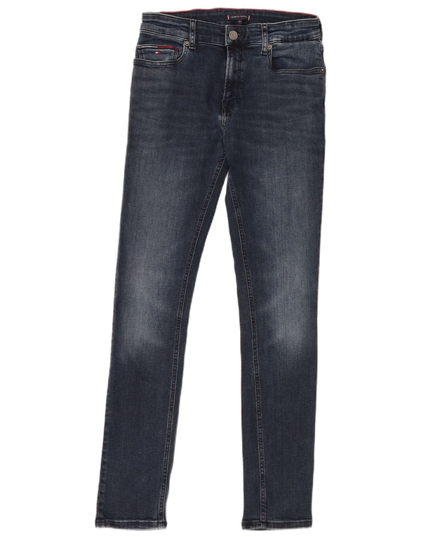 TOMMY HILFIGER Piger Skinny Jeans 13-14 år W28 L29 Marineblå Bomuld