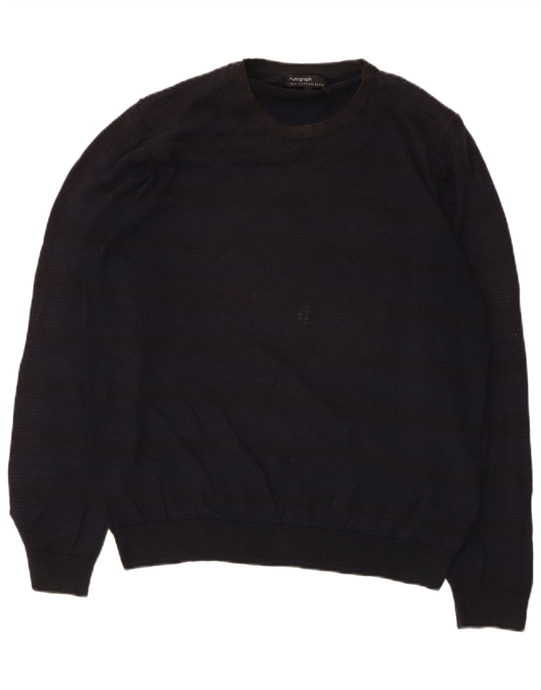 Marks & Spencer Herre Autograph Crew Neck Jumper Sweater Medium Navy Blue