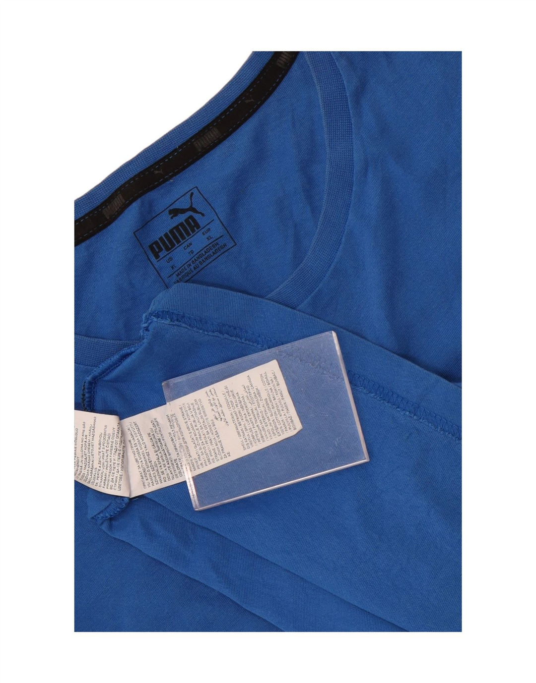 Puma Herre T-Shirt Top XL Blå Bomuld