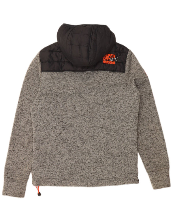 Superdry Polstret hættejakke til mænd UK 36 Small Black Colourblock Polyester