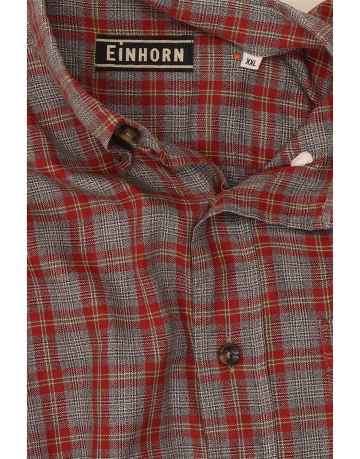Einhorn herre flannelskjorte 2XL grå ternet