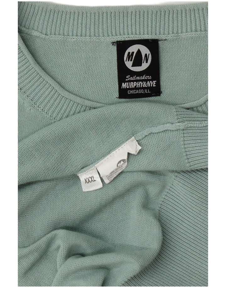 MURPHY & NYE Herre sweater med rund hals 3XL turkis