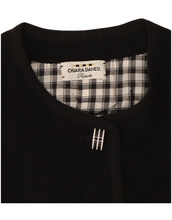 Vintage dame 5-knaps blazerjakke UK 12 Medium Sort