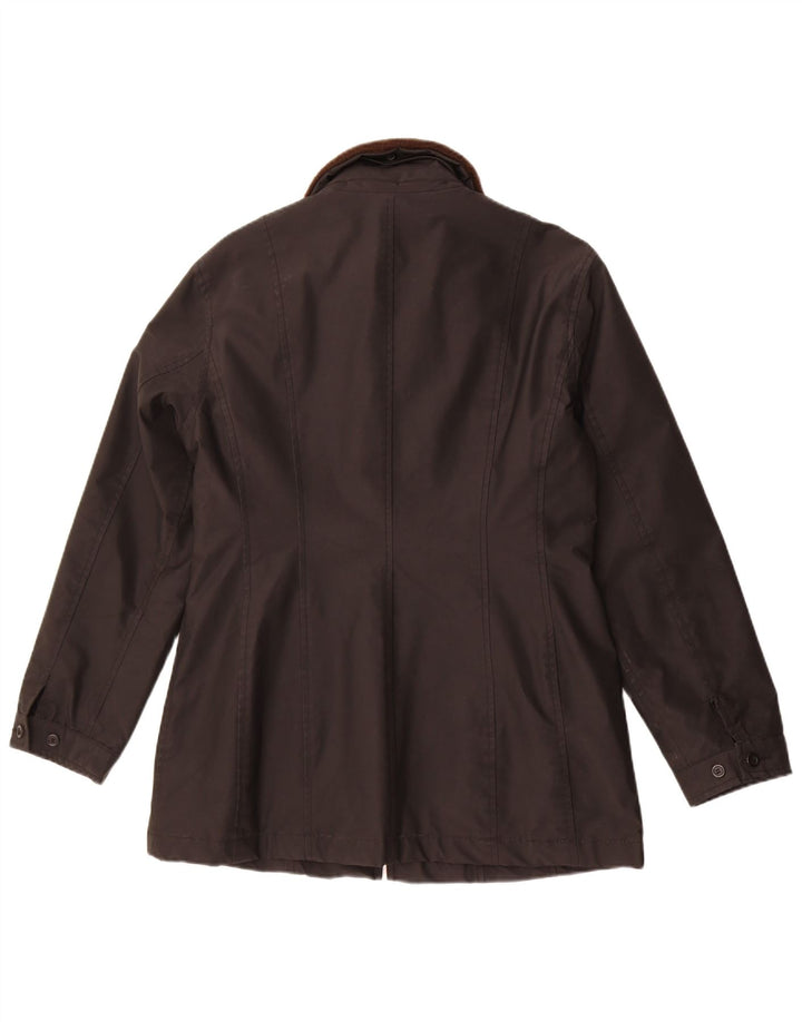 Esprit Dame Overfrakke UK 14 Medium Sort Polyvinyl