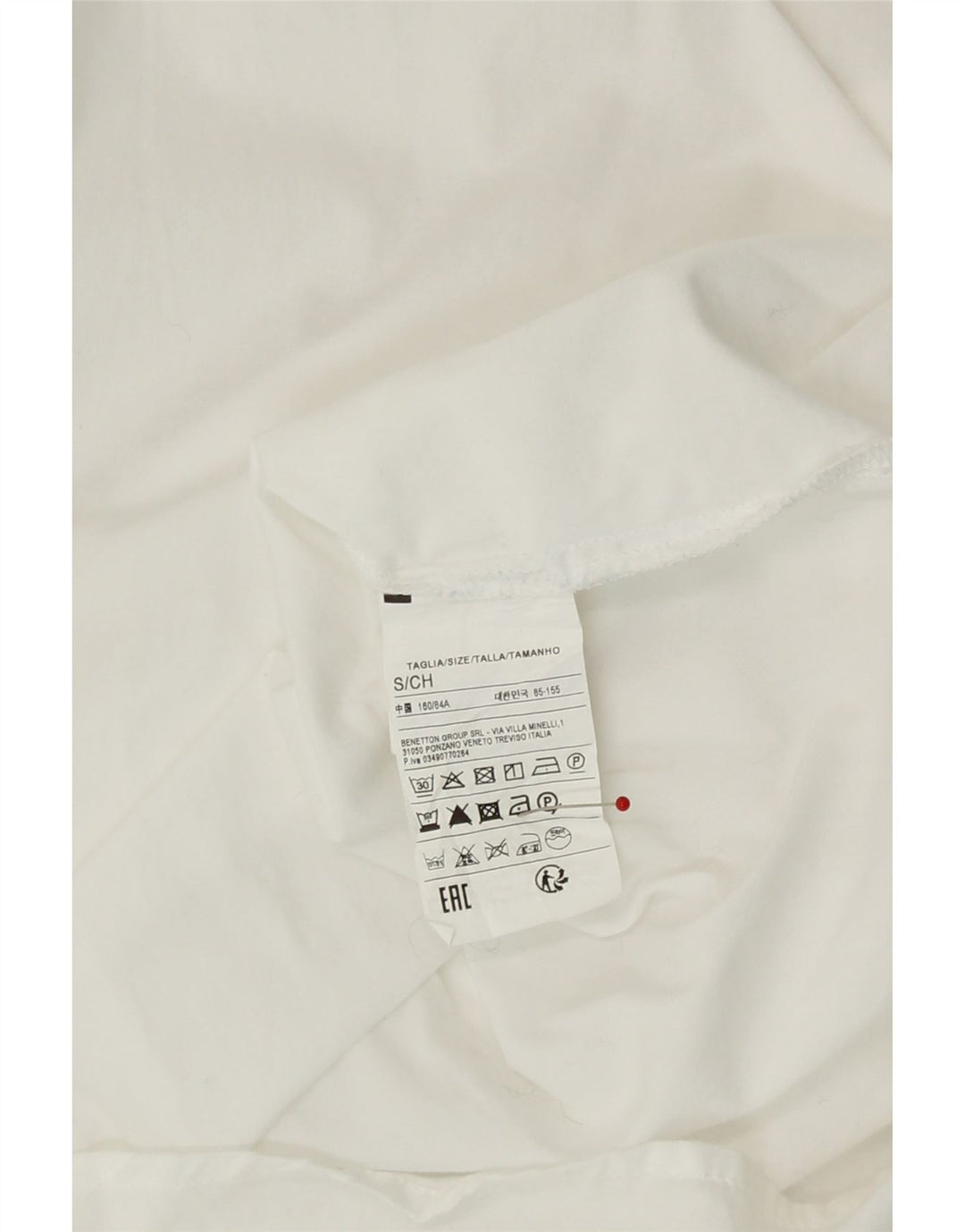 BENETTON Womens Oversized Shirt Dress UK 10 Small White Vintage Benetton and Second-Hand Benetton from Messina Hembry 