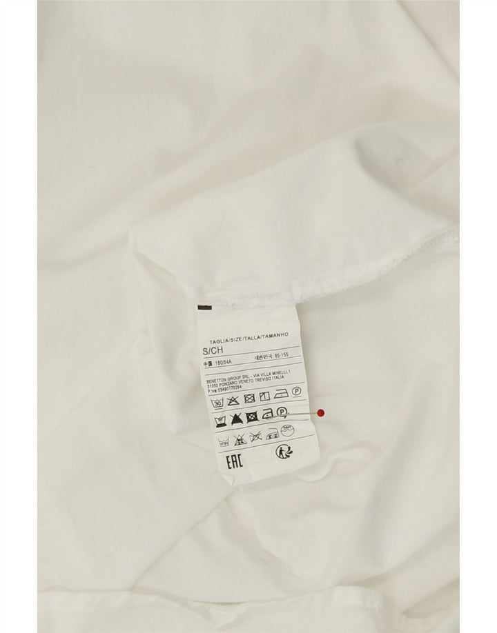 BENETTON Womens Oversized Shirt Dress UK 10 Small White Vintage Benetton and Second-Hand Benetton from Messina Hembry 