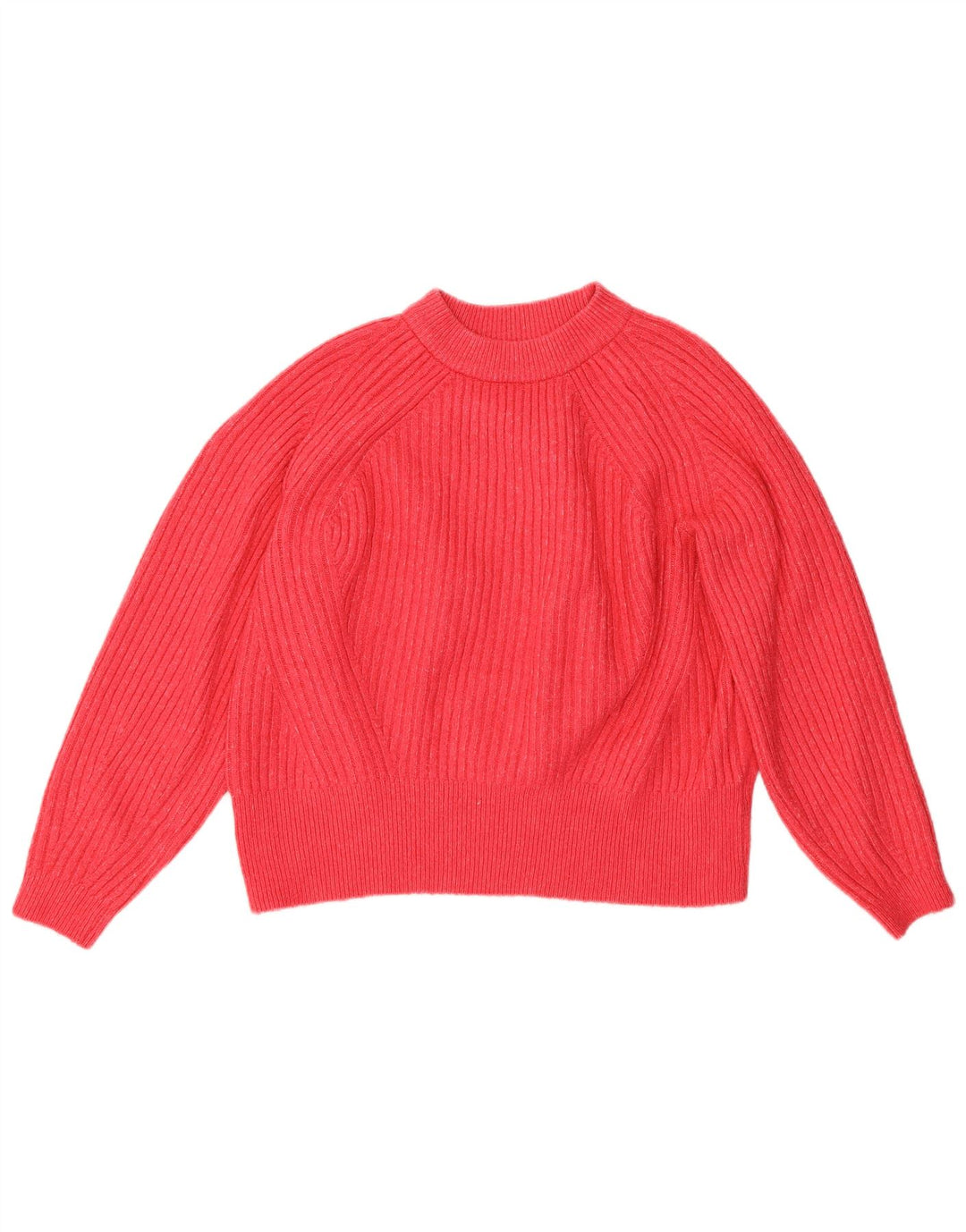 Marks & Spencer Dame Crop Crew Neck Jumper Sweater UK 14 Medium Pink