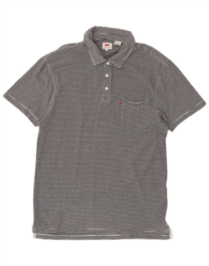 Levi's herre poloshirt Stor marineblå stribet bomuld