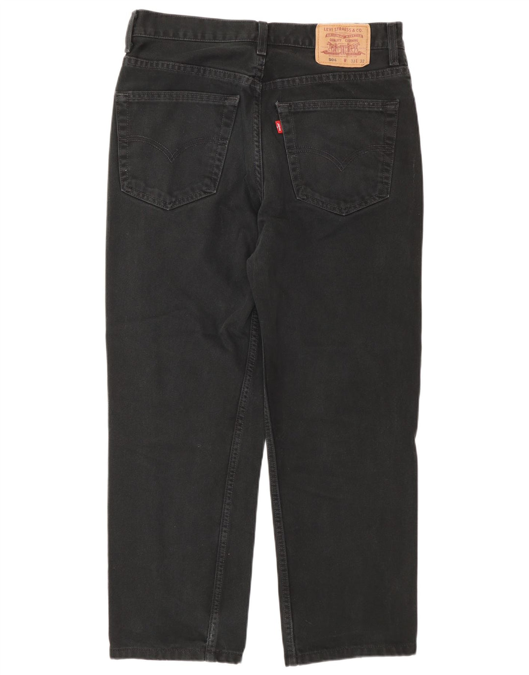 Levi's herre 504 cropped jeans W33 L26 sort bomuld