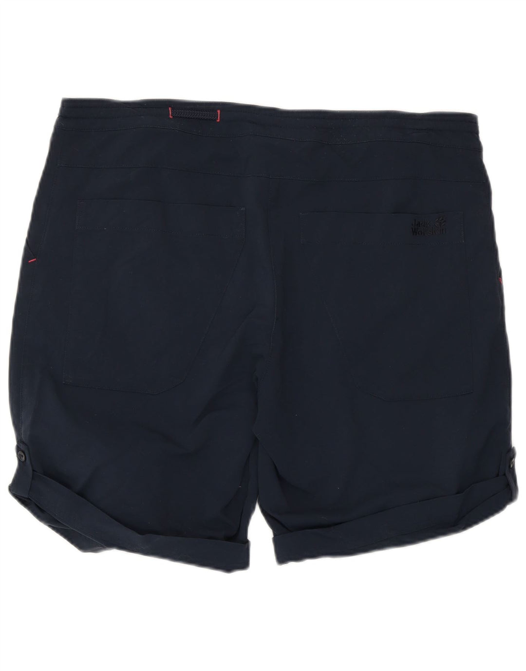JACK WOLFSKIN Dame Chino Shorts UK 16 Large W36 Navy Blue Polyamid
