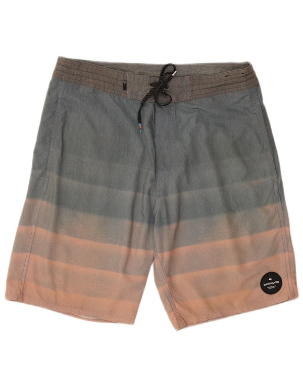 Quiksilver Mens Swimming Shorts Medium  Blue Colourblock Polyester