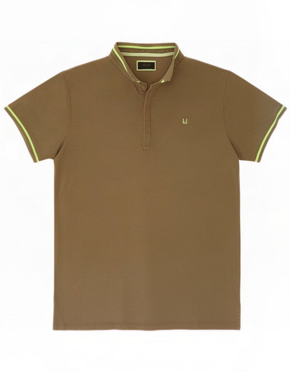 Liu Jo Mens Polo Shirt Large Khaki Cotton