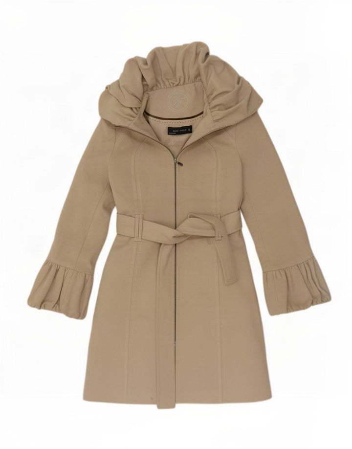 Zara Trench Coat til kvinder UK 10 Lille Grå Uld