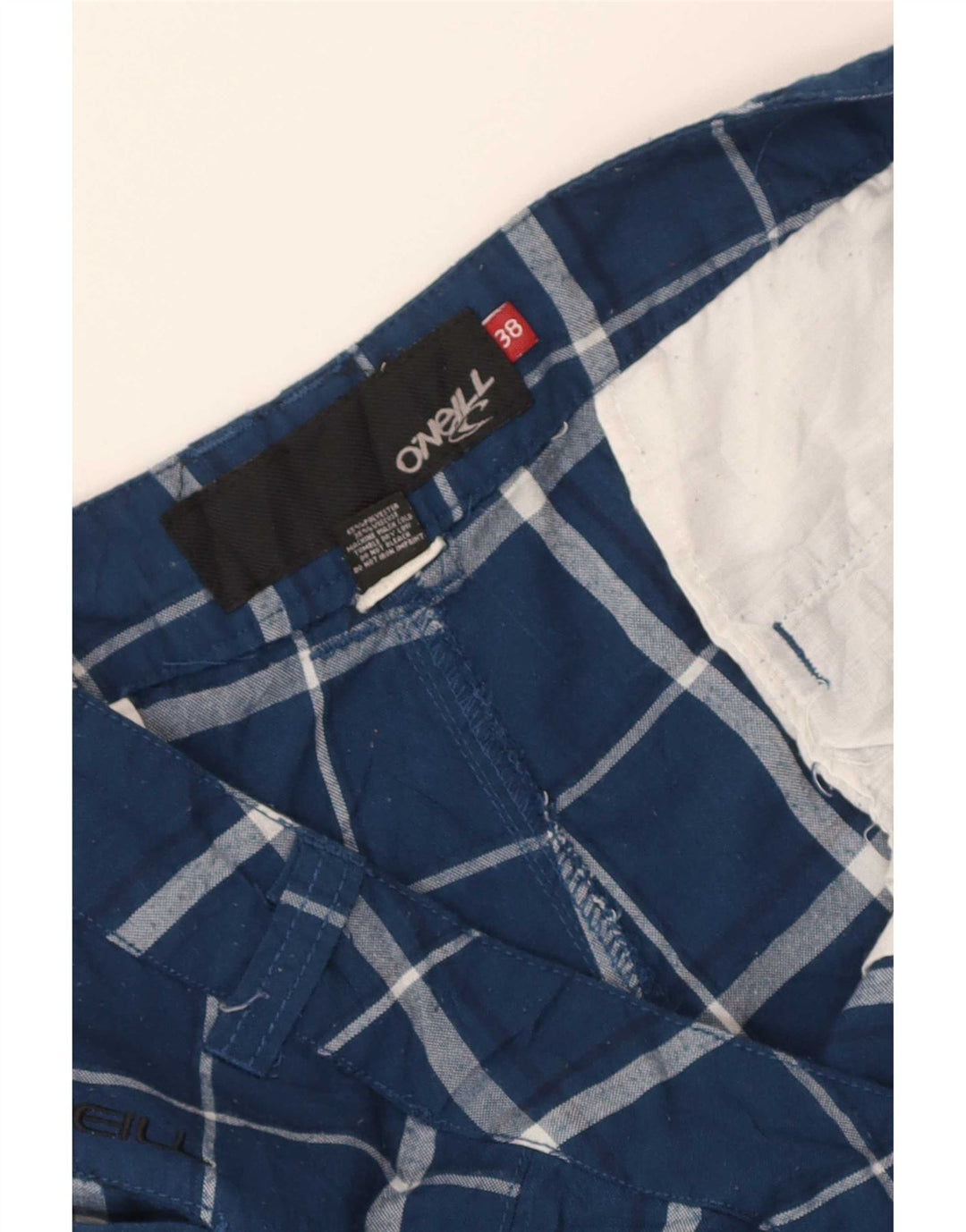 O'Neill Chino Shorts til mænd W38 XL blå ternet polyester