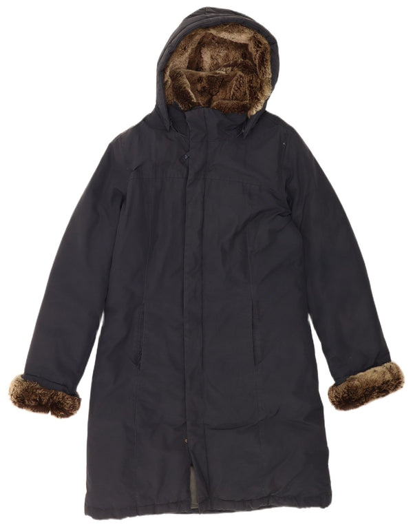 Woolrich Herre Hooded Polstret Frakke UK 38 Medium Navy Blue Bomuld