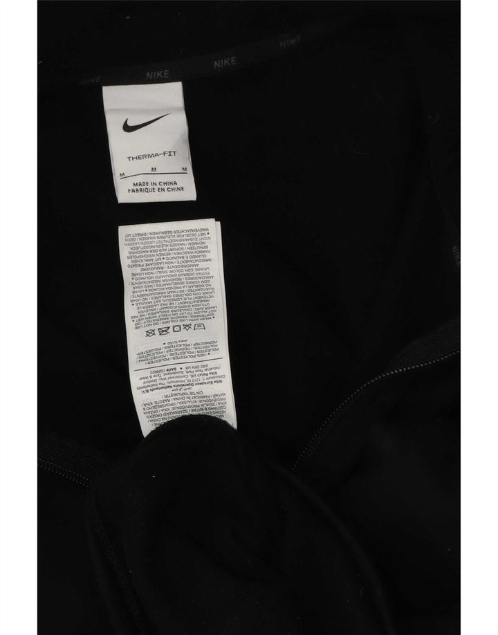 Nike herre Therma-Fit hættetrøje med lynlås mellem sort polyester
