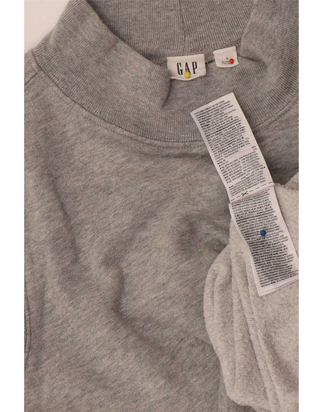 Gap Dame Oversized Sweatshirt Jumper UK 10 Small Grey Flecked Bomuld