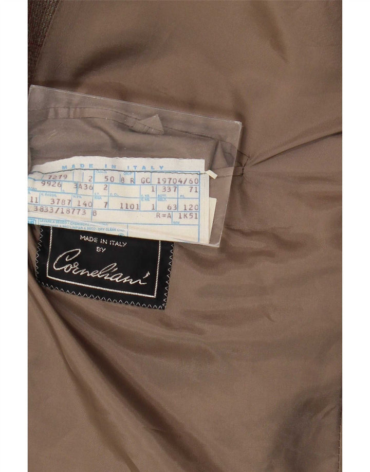 Corneliani Herre dobbeltradet blazerjakke IT 50 Stor brun ternet