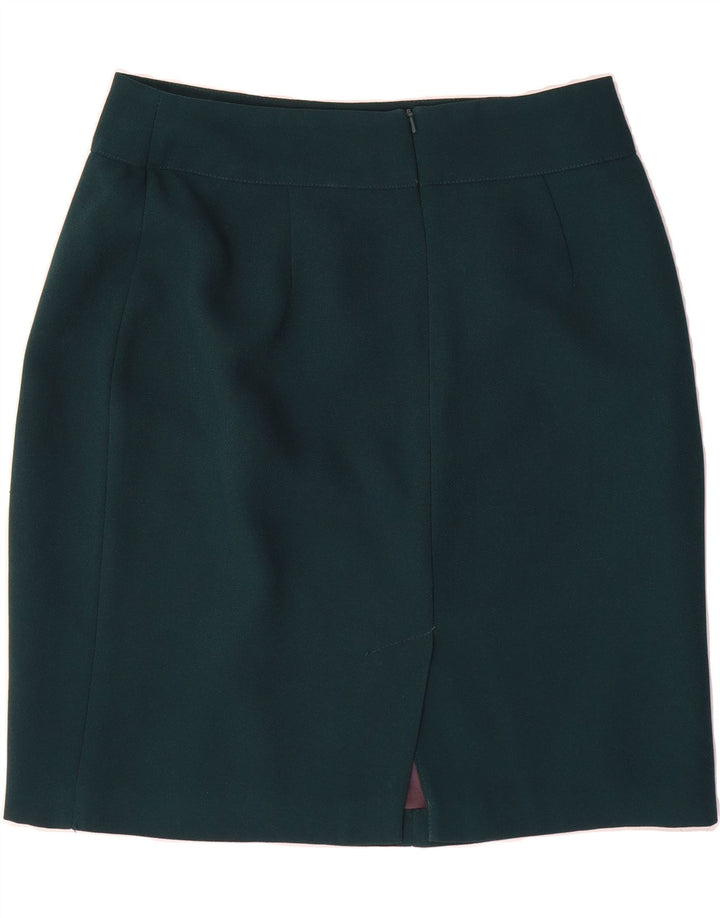 ST. BERNARD Womens Pencil Skirt UK 12 Medium W28 Green Polyester Vintage St. Bernard and Second-Hand St. Bernard from Messina Hembry 