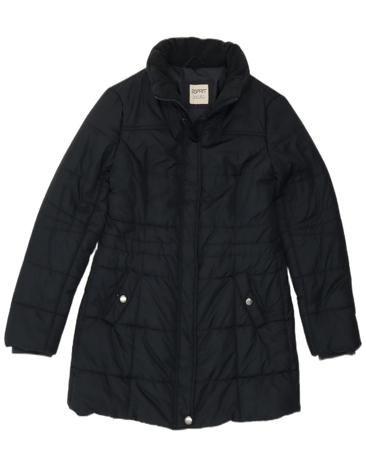Esprit Womens Polstret Frakke UK 14 Large Navy Blue Polyester