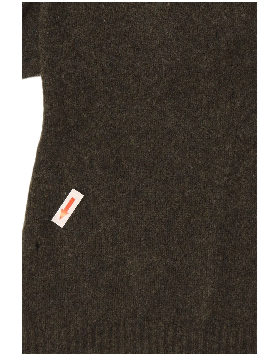 Massimo Dutti Dame Roll Neck Jumper Sweater UK 14 Large Green Wool