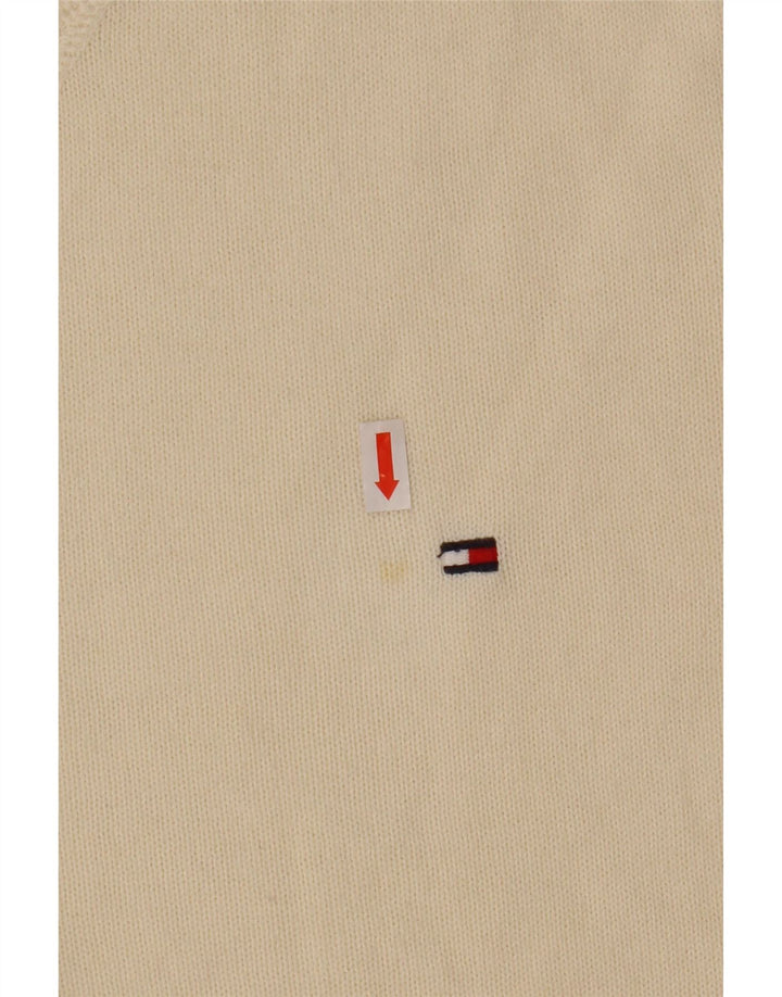 Tommy Hilfiger Herre Crew Neck Jumper Sweater Medium Beige Bomuld