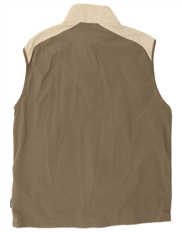 JACK WOLFSKIN Herre Utility Gilet UK 50 3XL Khaki Colourblock Polyester