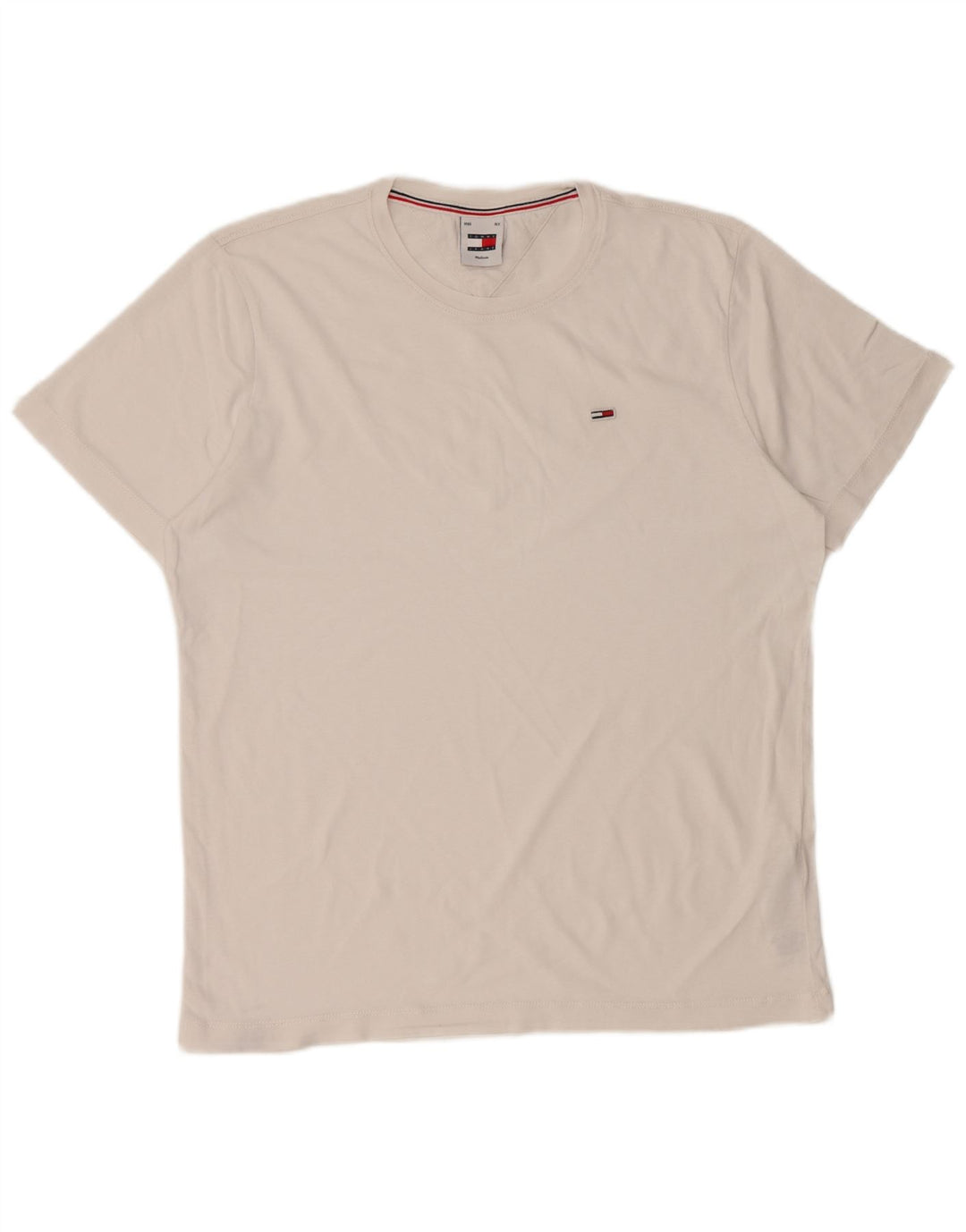 Tommy Hilfiger Herre T-Shirt Top Medium Hvid Bomuld