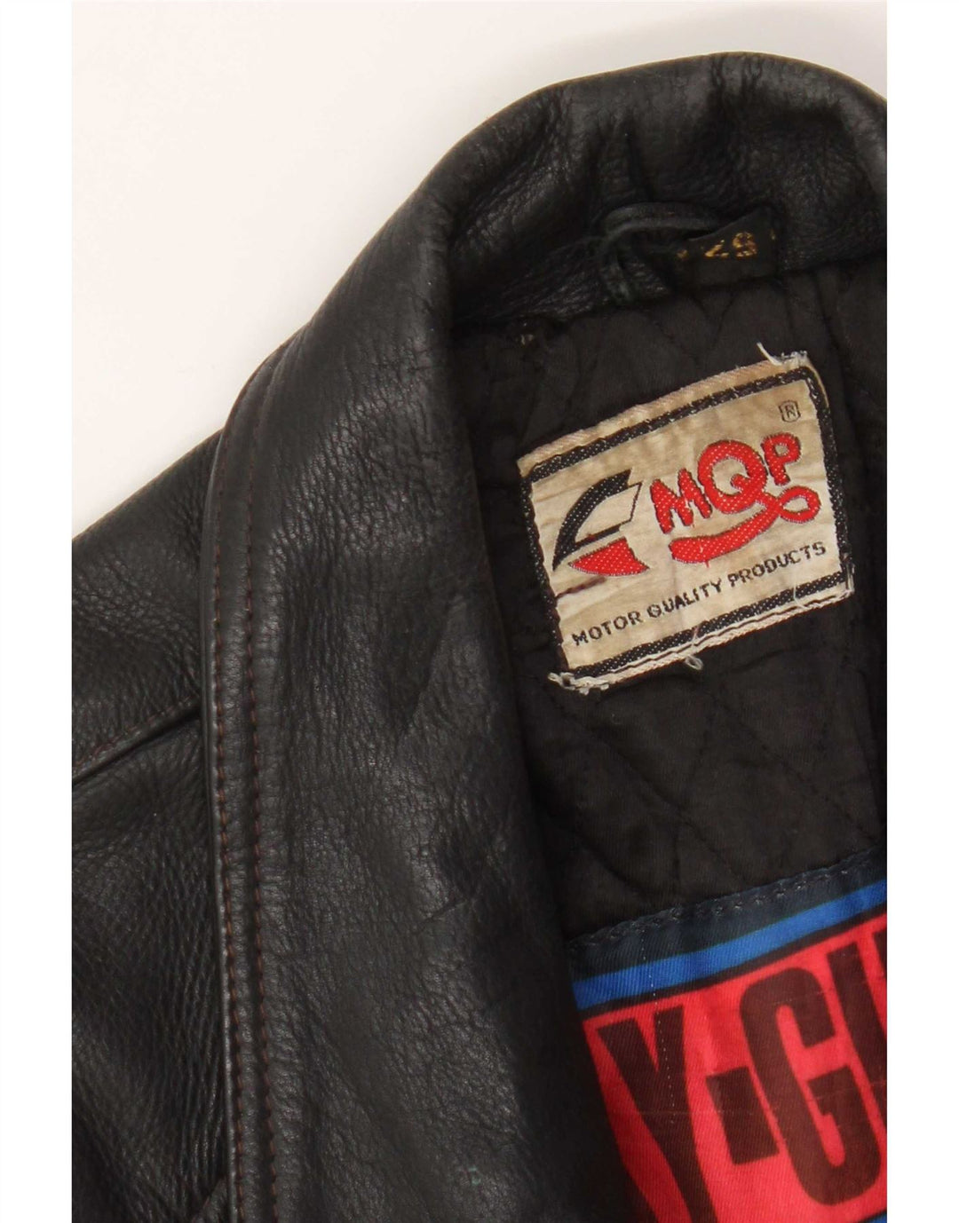MQP Herre Motorcykel Læder Biker Jacket IT 52 XL Sort