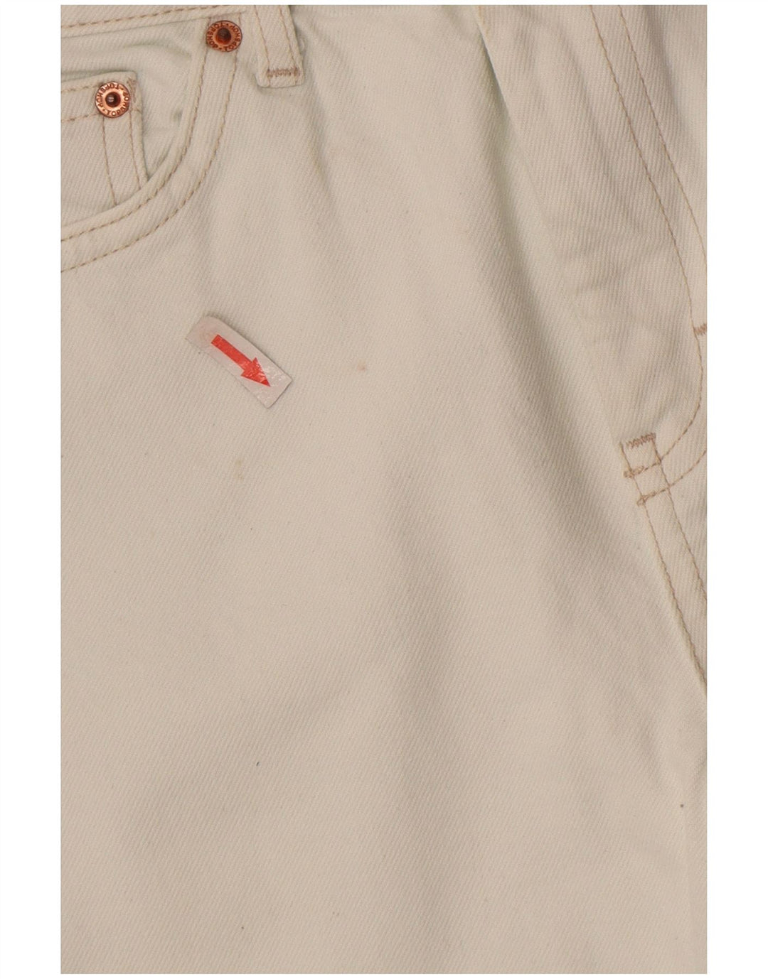 TOPSHOP Dame Crop Straight Jeans W30 L25 Hvid