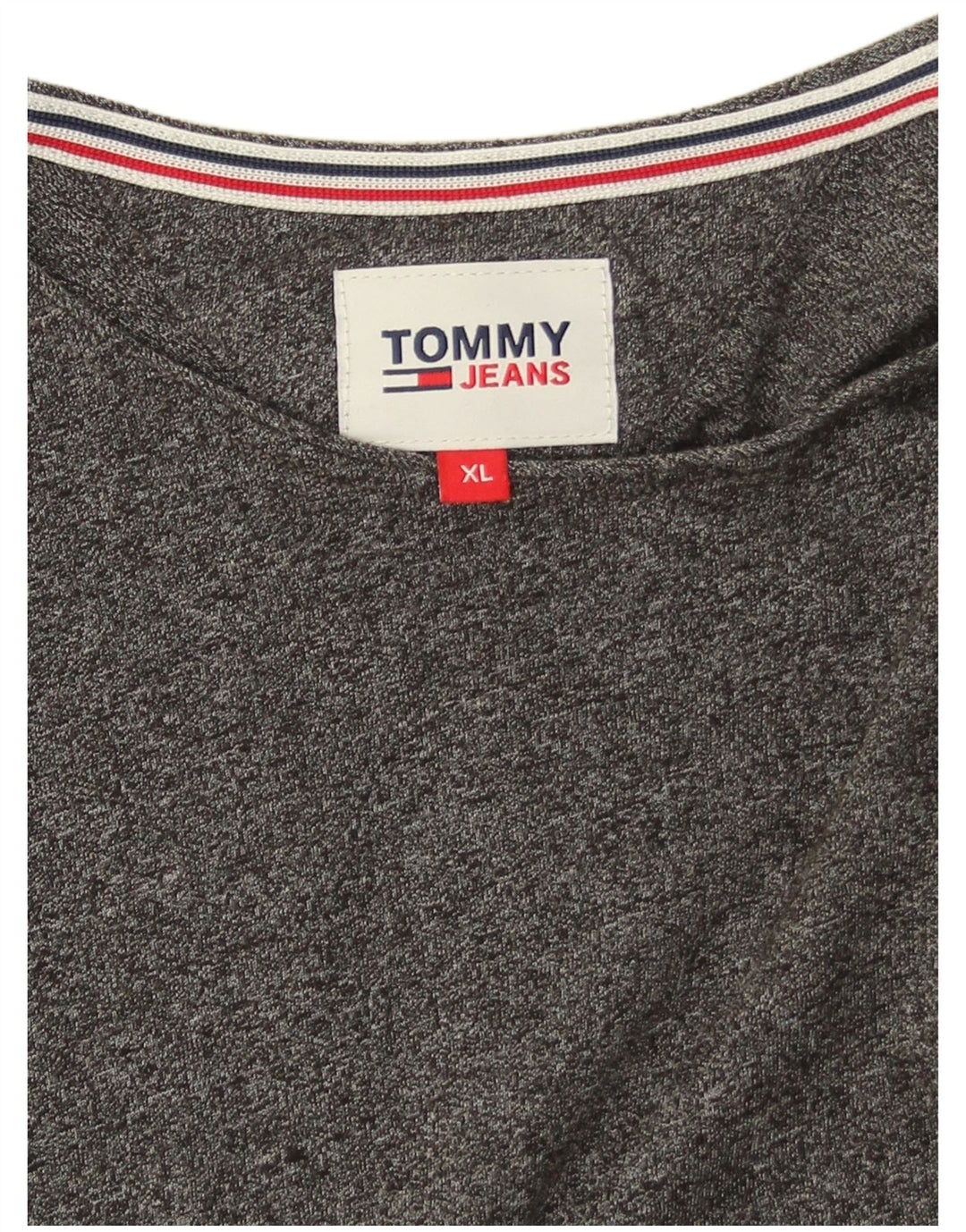 Tommy Hilfiger Herre T-Shirt Top XL Grå Flecked
