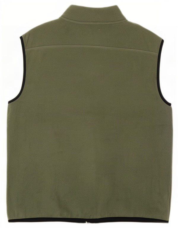 Marks & Spencer Herre Fleece Gilet UK 40 Large Green Polyester