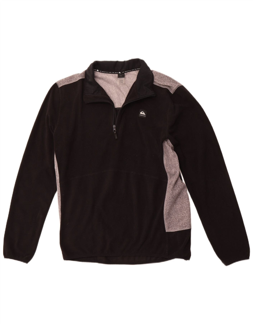 QUIKSILVER Fleece Jumper med lynlås til mænd XL Sort Colourblock Polyester