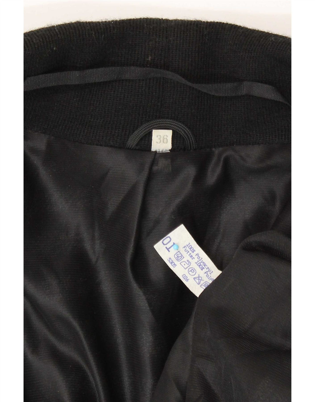 Vintage Dame Open Oversized Blazer Jacket EU 36 Small Grå Stribet