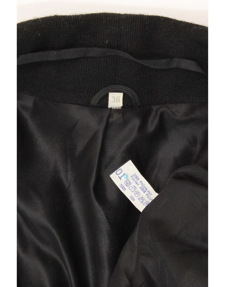 Vintage Dame Open Oversized Blazer Jacket EU 36 Small Grå Stribet