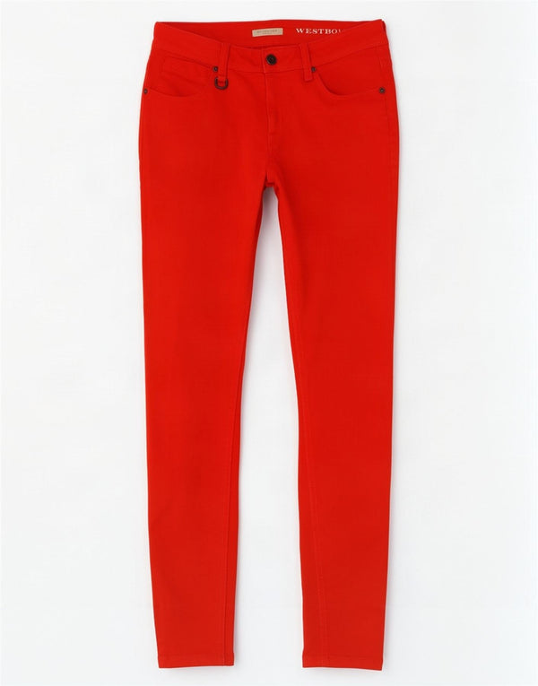 Burberry Womens BRIT Skinny Casual Trousers W28 L31 Red Cotton