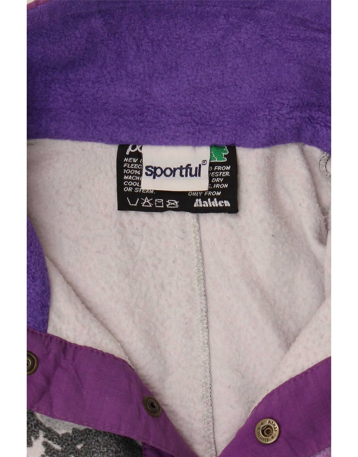 Sportful Herre abstrakt mønster Fleece Jumper IT 48 Medium Lilla