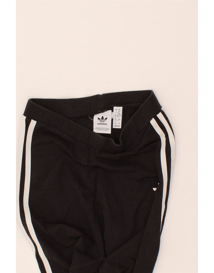 ADIDAS Womens Leggings UK 2 2XS Black Vintage Adidas and Second-Hand Adidas from Messina Hembry 