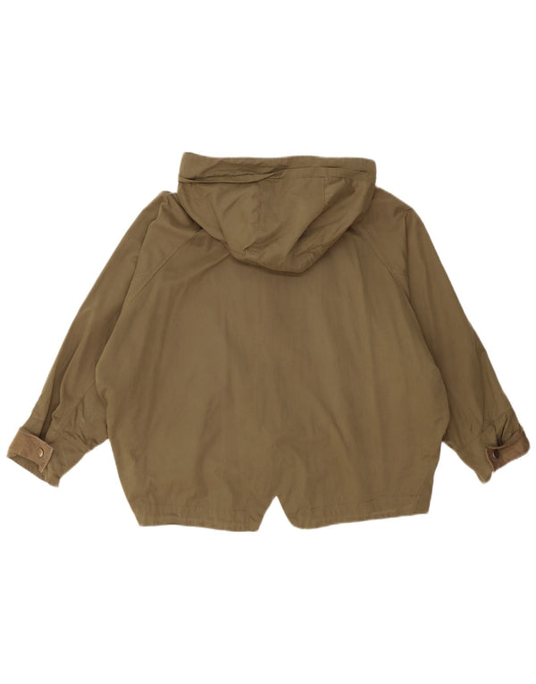 Zara Dame Hætte Oversized Bomber Jacket UK 14 Medium Khaki
