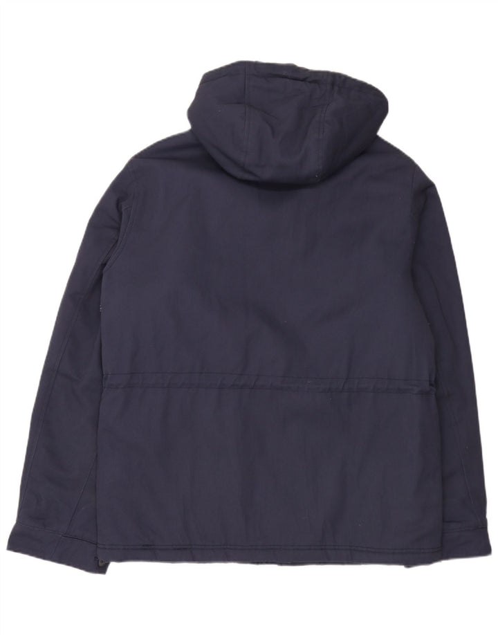 Dickies Herre Hooded Windbreaker Jacket UK 40 Large Navy Blue